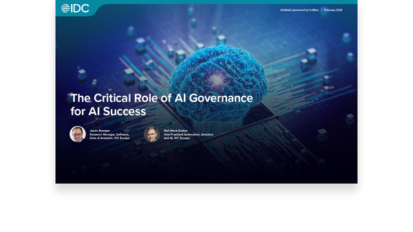 analyst report - IDC - The Critical Role of AI Governance for AI Success - resource image