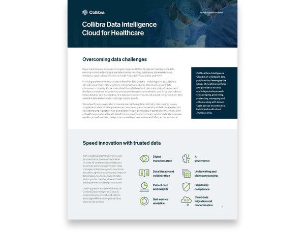 Collibra Data Intelligence Cloud for Healthcare thumbnail