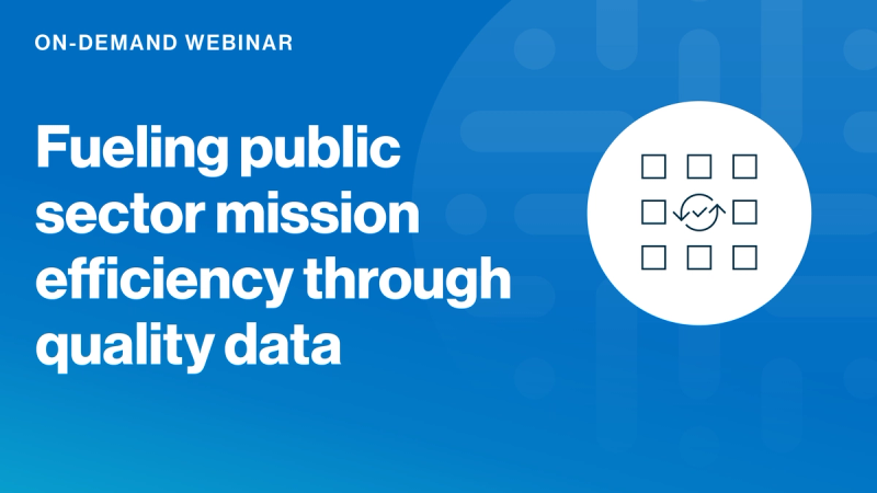 Fueling public sector mission efficiency through quality data cover image