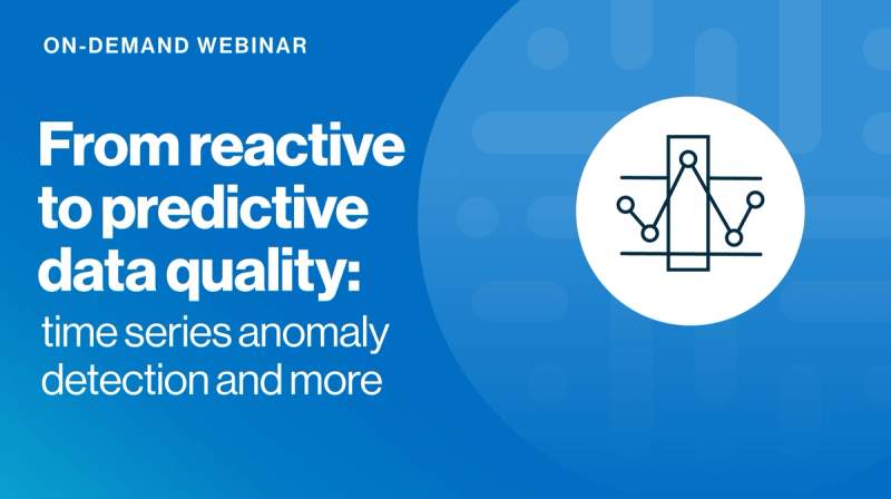 From reactive to predictive data quality: time series anomaly detection and more cover image