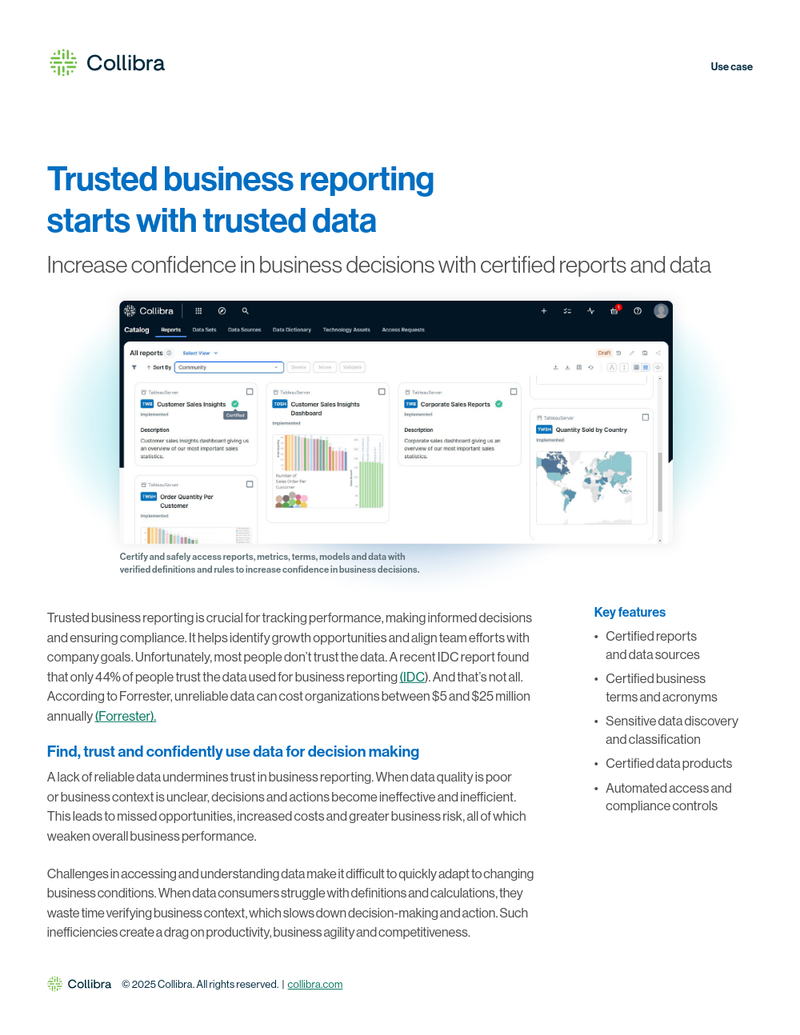 Trusted business reporting starts with trusted data cover image