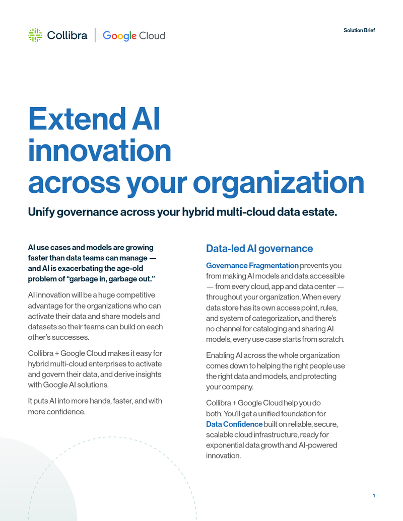 Google Cloud + Collibra: Extend AI innovation across your organization cover image