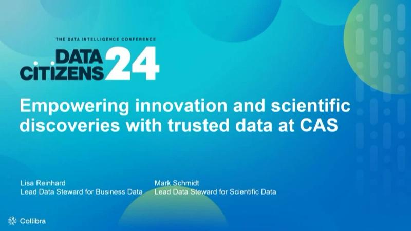 Empowering innovation and scientific discoveries with trusted data at CAS cover image