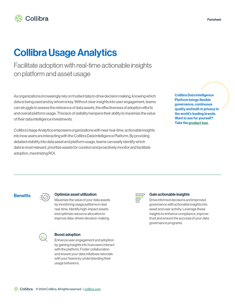 Collibra Usage Analytics cover image