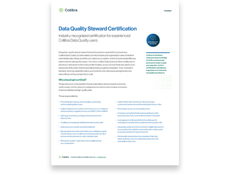 Data Quality Steward Certification cover image