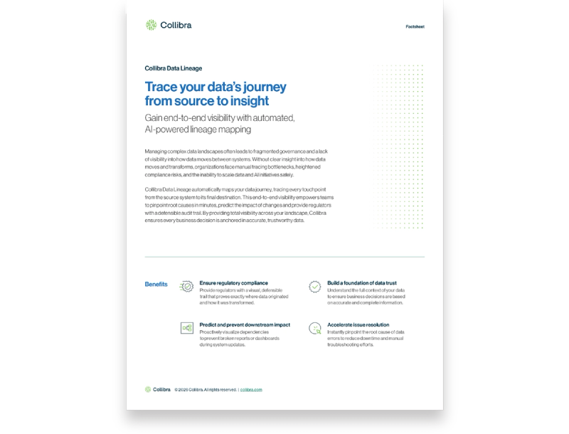 Collibra Data Lineage: Trace your data’s journey from source to insight cover image