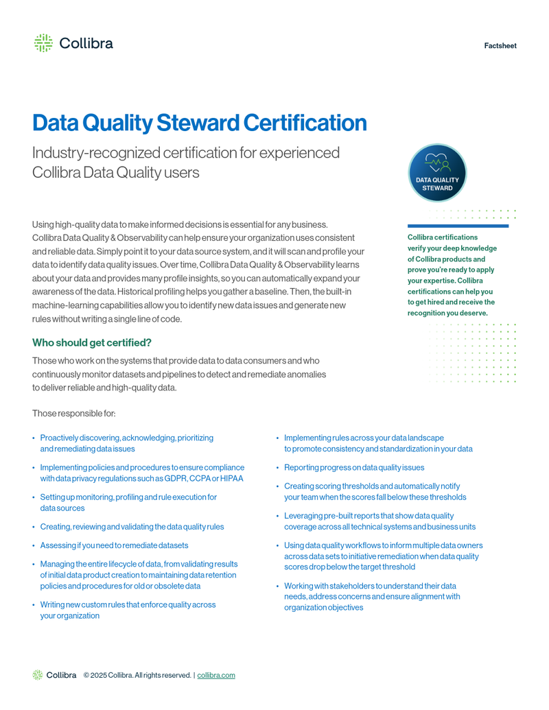 Data Quality Steward Certification cover image