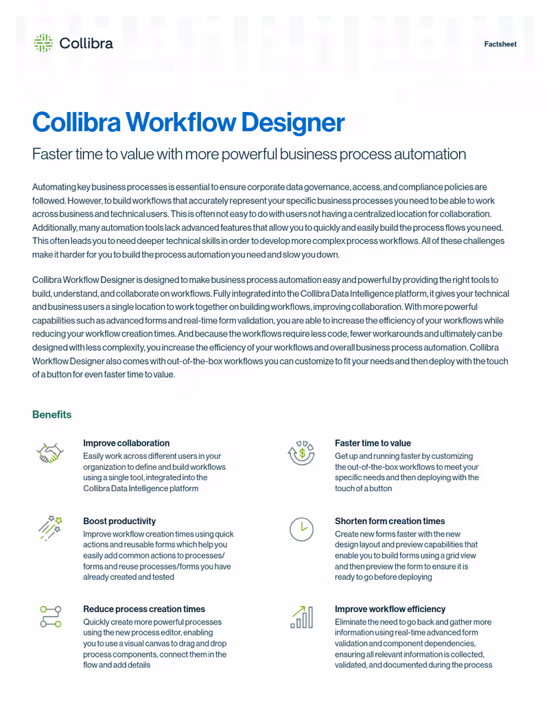 Collibra Workflow Designer cover image