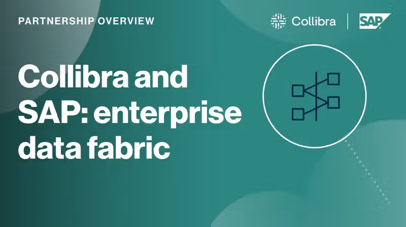 Collibra and SAP: enterprise data fabric cover image