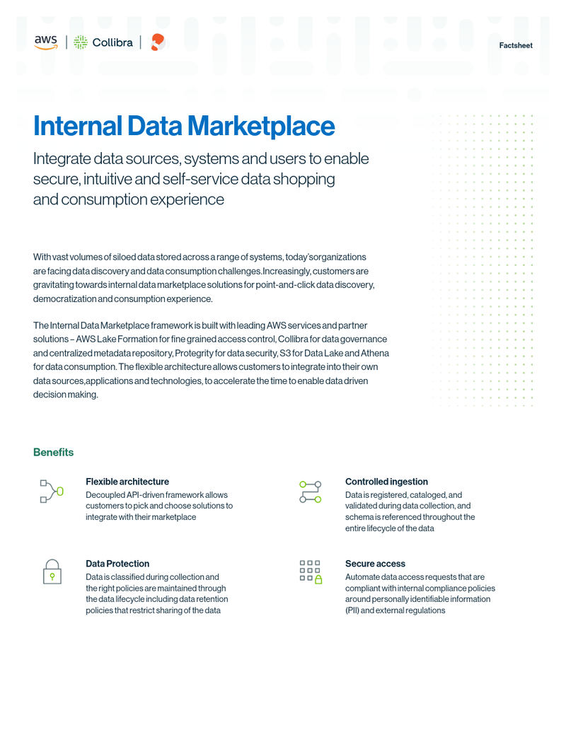 AWS internal data marketplace cover image