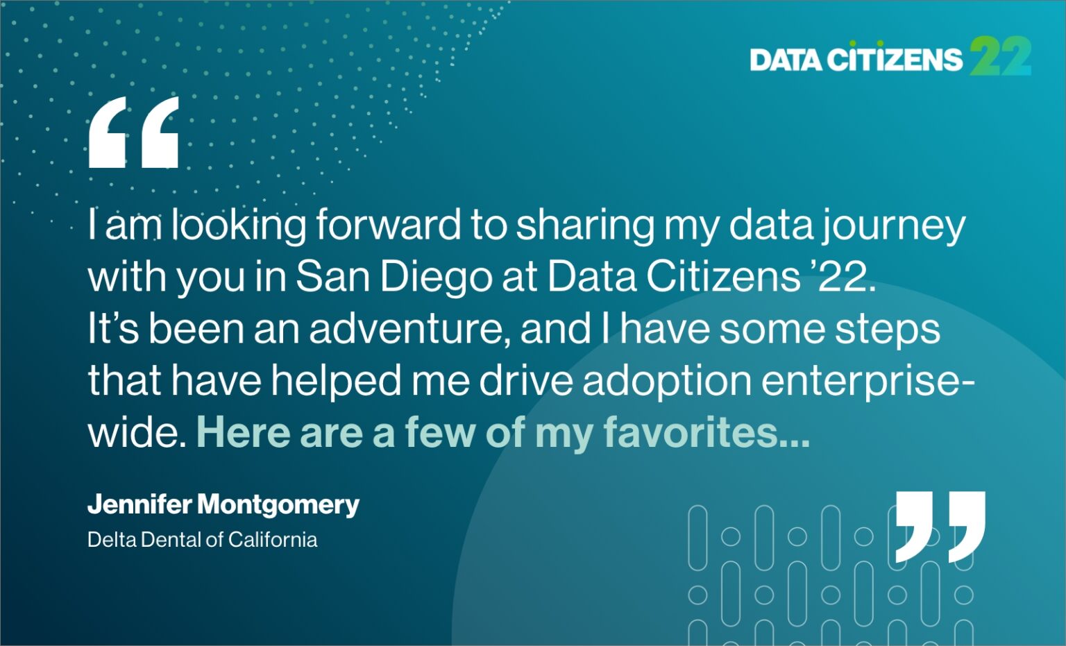 DataCitizens'22 speaker highlight Meet Jennifer of Delta Dental of