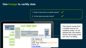 Ensuring accurate and trusted data with data lineage.